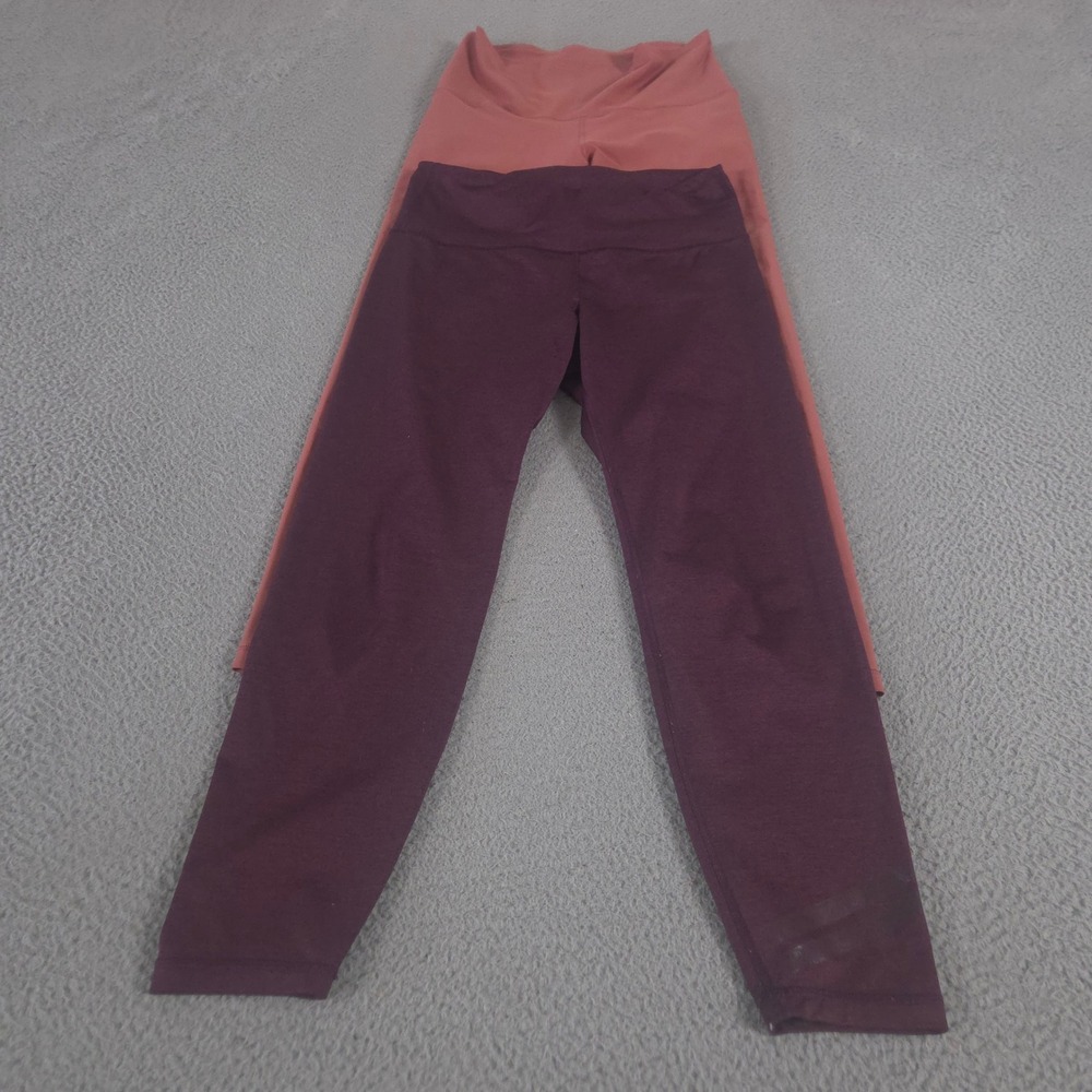 LOT OF 2 Old Navy Leggings Womens L Multi PowerSoft High-Waisted 7/8 Pocket Slim